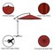 Pure Garden 10-Foot Offset Patio Umbrella with Square Base, Red 50-102-RB - alternate 3